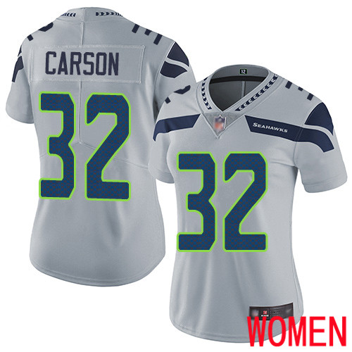 Seattle Seahawks Limited Grey Women Chris Carson Alternate Jersey NFL Football #32 Vapor Untouchable->seattle seahawks->NFL Jersey